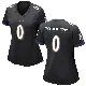 ＃0 Women's Gerad Christian-Lichtenhan Black Game Baltimore Ravens Jersey
