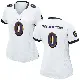 ＃0 Women's Gerad Christian-Lichtenhan White Game Baltimore Ravens Jersey