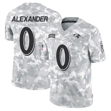＃0 Youth Jaire Alexander Arctic Camo Limited Baltimore Ravens 2024 Salute to Service Jersey