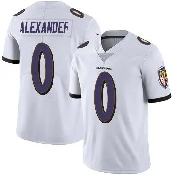 ＃0 Youth Jaire Alexander White Limited Baltimore Ravens Vapor Untouchable Jersey