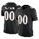 ＃00 Youth Custom Black Limited Baltimore Ravens Vapor F.U.S.E. Jersey