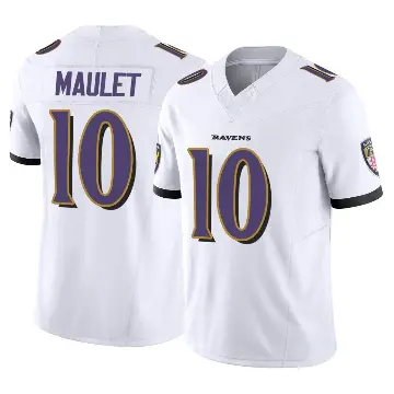 ＃10 Men's Arthur Maulet White Limited Baltimore Ravens Vapor F.U.S.E. Jersey