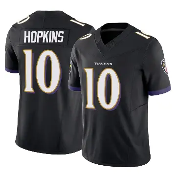 ＃10 Men's DeAndre Hopkins Black Limited Baltimore Ravens Vapor F.U.S.E. Jersey