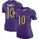 ＃10 Women's Arthur Maulet Purple Legend Baltimore Ravens Color Rush Jersey