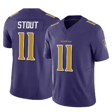 ＃11 Men's Jordan Stout Purple Limited Baltimore Ravens Vapor F.U.S.E. Jersey