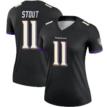 ＃11 Women's Jordan Stout Black Legend Baltimore Ravens Jersey