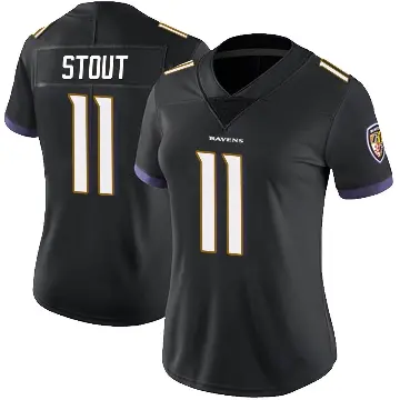 ＃11 Women's Jordan Stout Black Limited Baltimore Ravens Alternate Vapor Untouchable Jersey