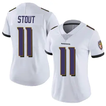 ＃11 Women's Jordan Stout White Limited Baltimore Ravens Vapor Untouchable Jersey