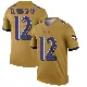 ＃12 Men's Malik Cunningham Gold Legend Baltimore Ravens Inverted Jersey