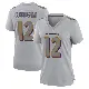 ＃12 Women's Malik Cunningham Gray Game Baltimore Ravens Atmosphere Fashion Jersey