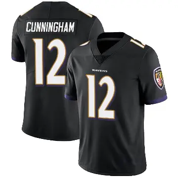 ＃12 Youth Malik Cunningham Black Limited Baltimore Ravens Alternate Vapor Untouchable Jersey