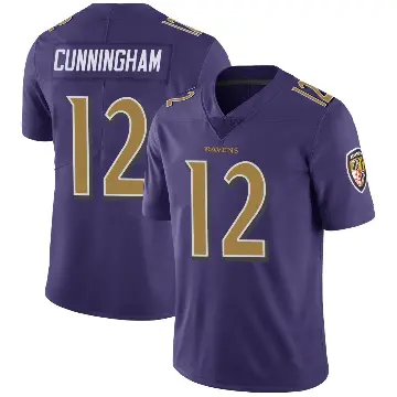 ＃12 Youth Malik Cunningham Purple Limited Baltimore Ravens Color Rush Vapor Untouchable Jersey