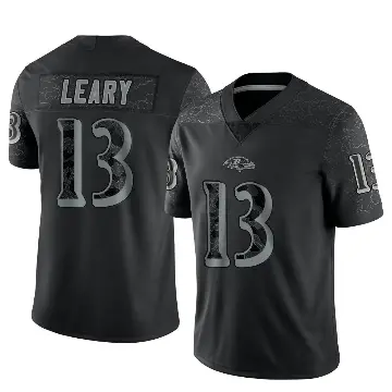 ＃13 Men's Devin Leary Black Limited Baltimore Ravens Reflective Jersey