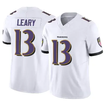 ＃13 Men's Devin Leary White Limited Baltimore Ravens Vapor F.U.S.E. Jersey