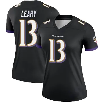 ＃13 Women's Devin Leary Black Legend Baltimore Ravens Jersey