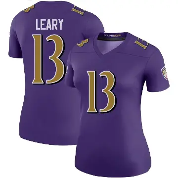＃13 Women's Devin Leary Purple Legend Baltimore Ravens Color Rush Jersey