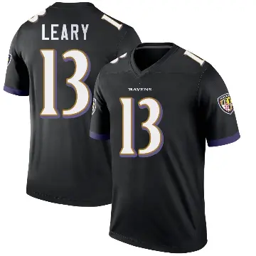＃13 Youth Devin Leary Black Legend Baltimore Ravens Jersey