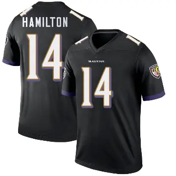 ＃14 Youth Kyle Hamilton Black Legend Baltimore Ravens Jersey