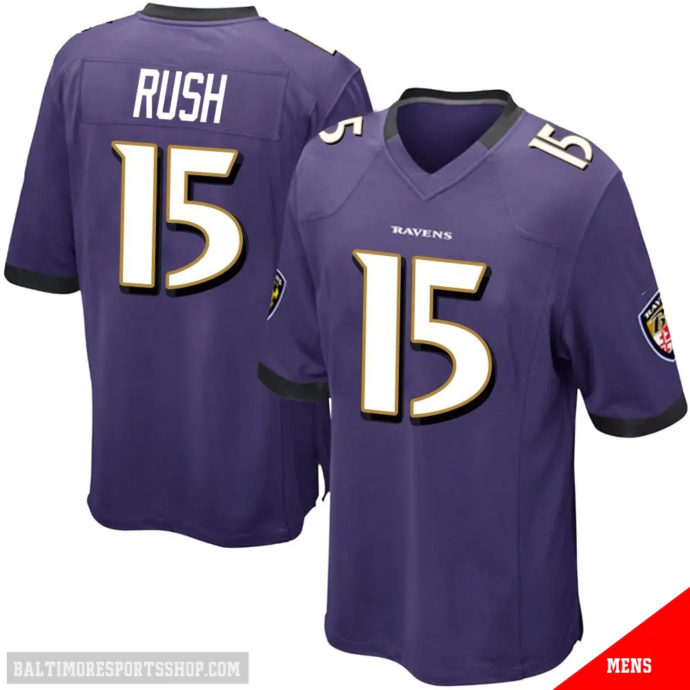 ＃15 Men's Cooper Rush Purple Game Baltimore Ravens Team Color Jersey