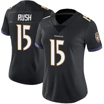 ＃15 Women's Cooper Rush Black Limited Baltimore Ravens Alternate Vapor Untouchable Jersey