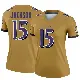 ＃15 Women's DeSean Jackson Gold Legend Baltimore Ravens Inverted Jersey