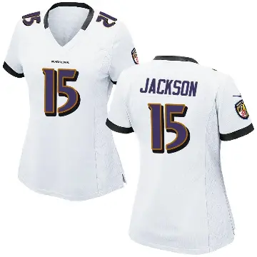 ＃15 Women's DeSean Jackson White Game Baltimore Ravens Jersey