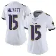 ＃15 Women's Ryan Mallett White Limited Baltimore Ravens Vapor Untouchable Jersey