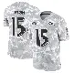 ＃15 Youth Cooper Rush Arctic Camo Limited Baltimore Ravens 2024 Salute to Service Jersey