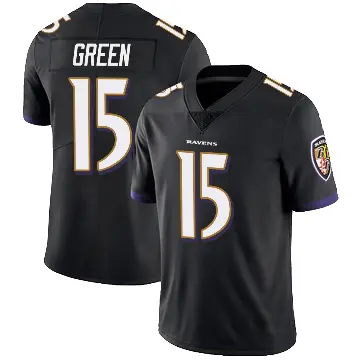 ＃15 Youth Mike Green Black Limited Baltimore Ravens Alternate Vapor Untouchable Jersey