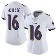 ＃16 Women's Tylan Wallace White Limited Baltimore Ravens Vapor Untouchable Jersey