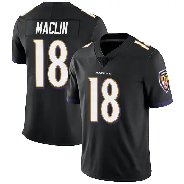 ＃18 Men's Jeremy Maclin Black Limited Baltimore Ravens Alternate Vapor Untouchable Jersey