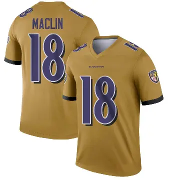 ＃18 Youth Jeremy Maclin Gold Legend Baltimore Ravens Inverted Jersey