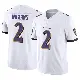 ＃2 Men's Nate Wiggins White Limited Baltimore Ravens Vapor F.U.S.E. Jersey