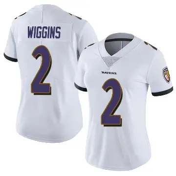 ＃2 Women's Nate Wiggins White Limited Baltimore Ravens Vapor Untouchable Jersey