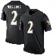 ＃2 Youth Nate Wiggins Black Legend Baltimore Ravens Jersey