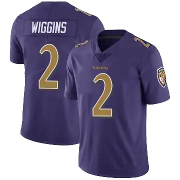 ＃2 Youth Nate Wiggins Purple Limited Baltimore Ravens Color Rush Vapor Untouchable Jersey