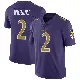 ＃2 Youth Nate Wiggins Purple Limited Baltimore Ravens Color Rush Vapor Untouchable Jersey
