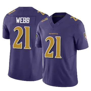 ＃21 Men's Lardarius Webb Purple Limited Baltimore Ravens Vapor F.U.S.E. Jersey