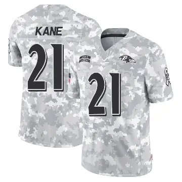 ＃21 Men's Sanoussi Kane Arctic Camo Limited Baltimore Ravens 2024 Salute to Service Jersey