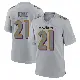 ＃21 Men's Sanoussi Kane Gray Game Baltimore Ravens Atmosphere Fashion Jersey