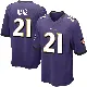 ＃21 Men's Sanoussi Kane Purple Game Baltimore Ravens Team Color Jersey