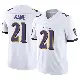 ＃21 Men's Sanoussi Kane White Limited Baltimore Ravens Vapor F.U.S.E. Jersey