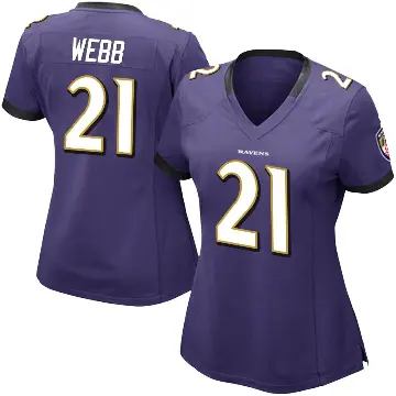 ＃21 Women's Lardarius Webb Purple Limited Baltimore Ravens Team Color Vapor Untouchable Jersey