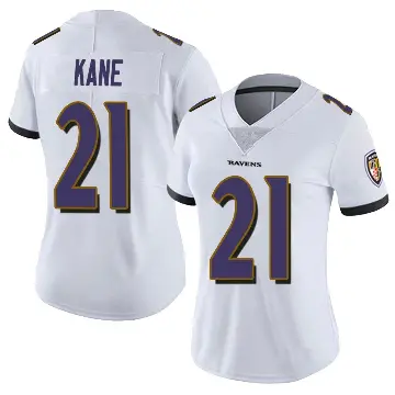 ＃21 Women's Sanoussi Kane White Limited Baltimore Ravens Vapor Untouchable Jersey