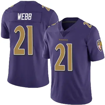 ＃21 Youth Lardarius Webb Purple Limited Baltimore Ravens Team Color Vapor Untouchable Jersey