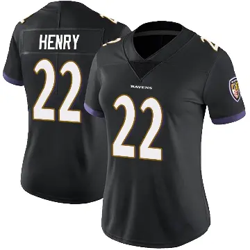 ＃22 Women's Derrick Henry Black Limited Baltimore Ravens Alternate Vapor Untouchable Jersey