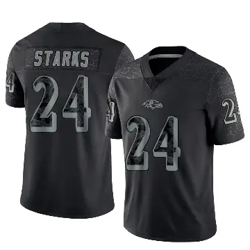 ＃24 Youth Malaki Starks Black Limited Baltimore Ravens Reflective Jersey
