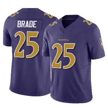 ＃25 Youth Beau Brade Purple Limited Baltimore Ravens Vapor F.U.S.E. Jersey