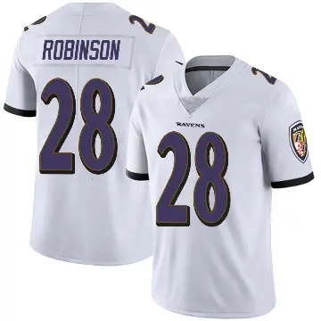 ＃28 Youth Marquise Robinson White Limited Baltimore Ravens Vapor Untouchable Jersey
