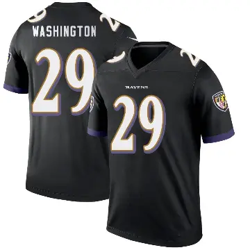 ＃29 Men's Ar'Darius Washington Black Legend Baltimore Ravens Jersey